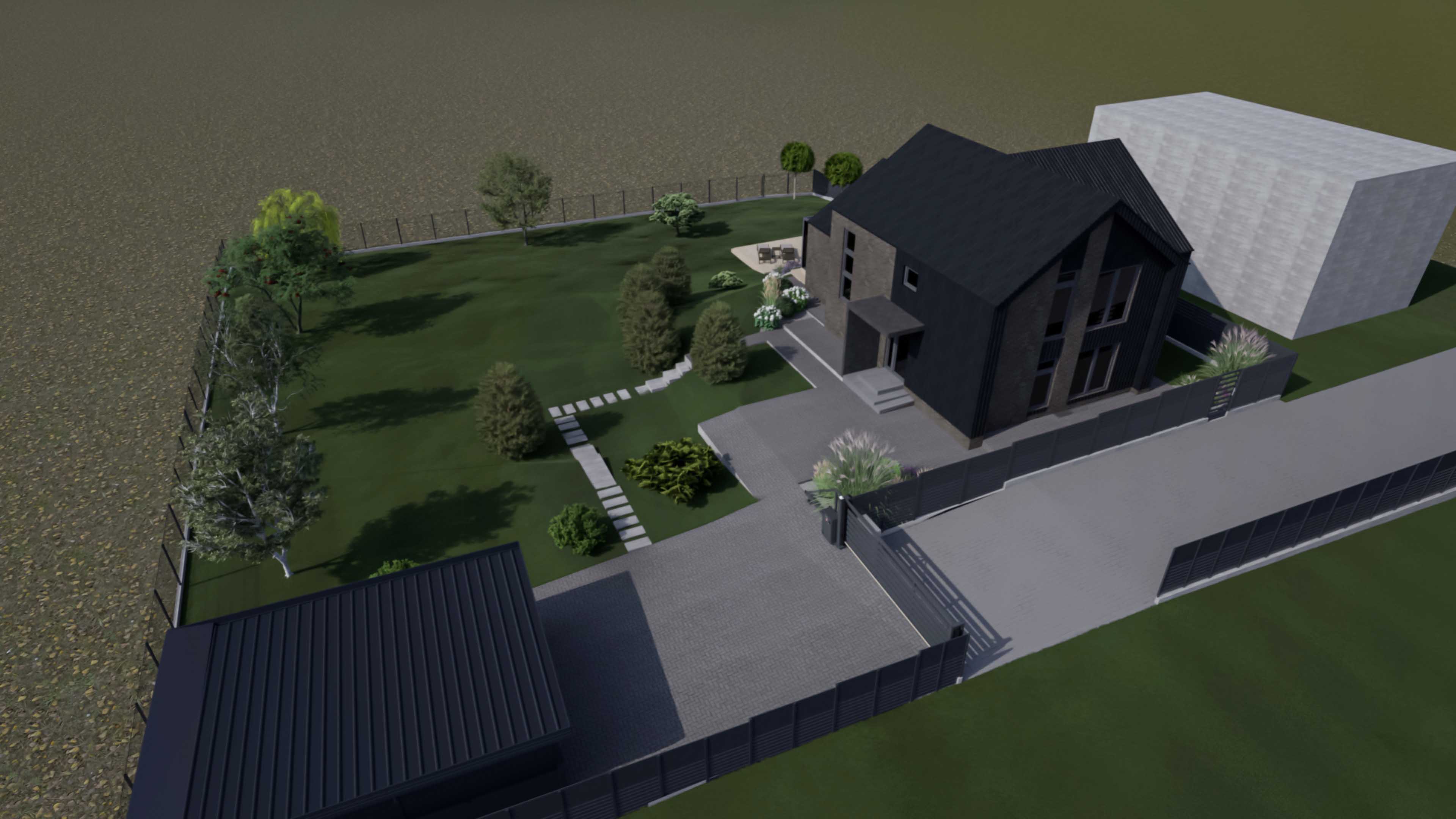 Sklypo dizaino 3D modelis